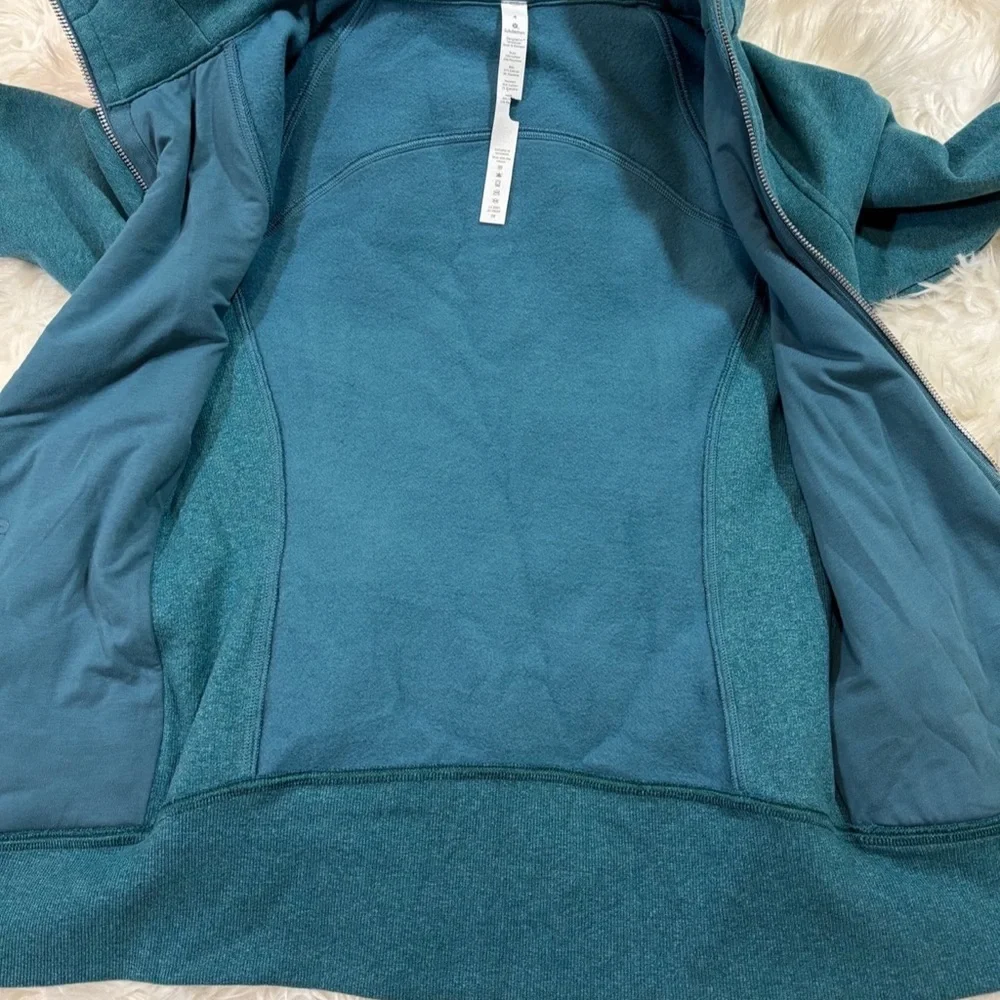 Lululemon Scuba Hoodie Cotton Fleece Heathered Desert Teal Size 4